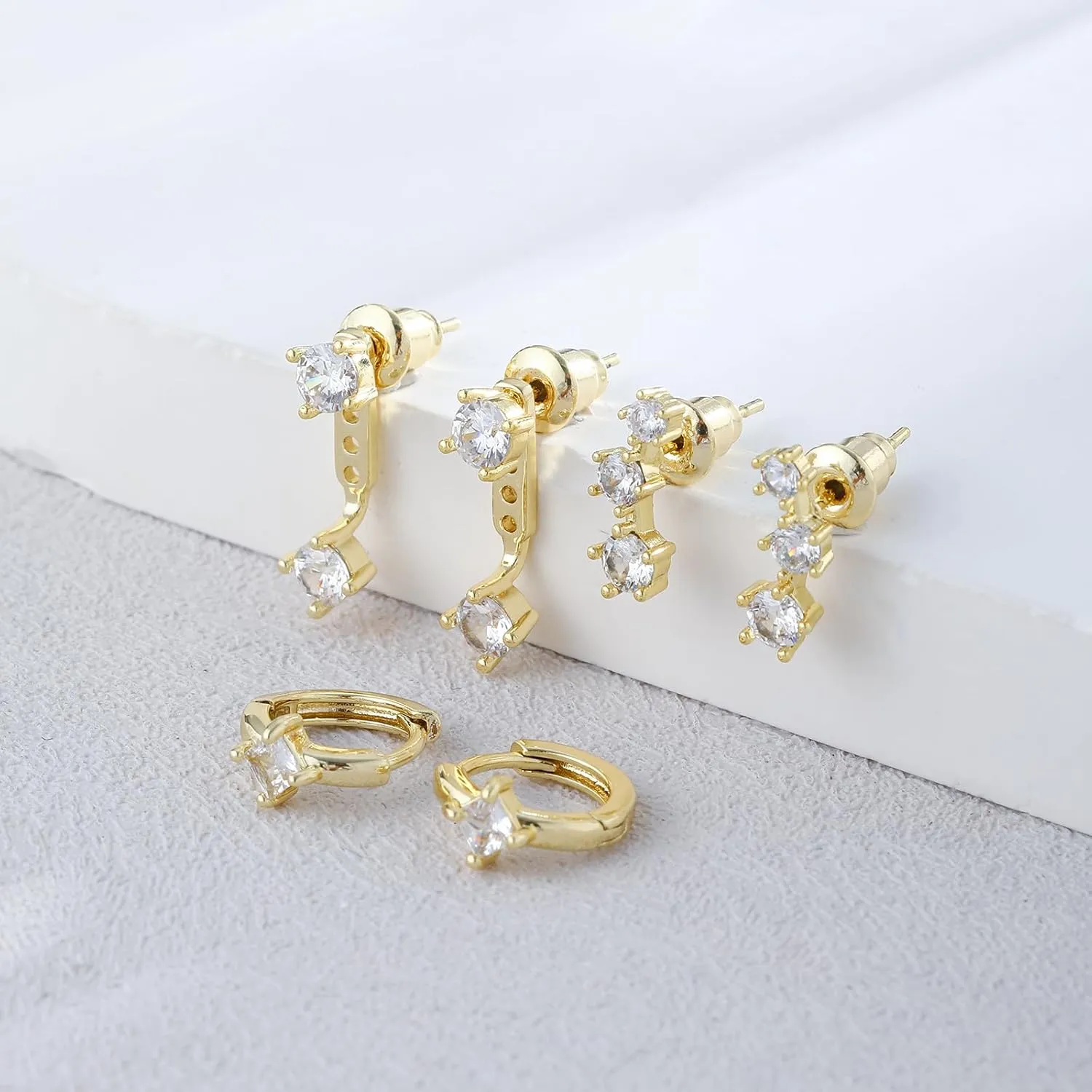 Gold Silver Hoop Earrings for Women Hypoallergenic Trendy Stud Earrings Small Dangle Huggie Hoop Earrings for Women Jewelry Gifts
