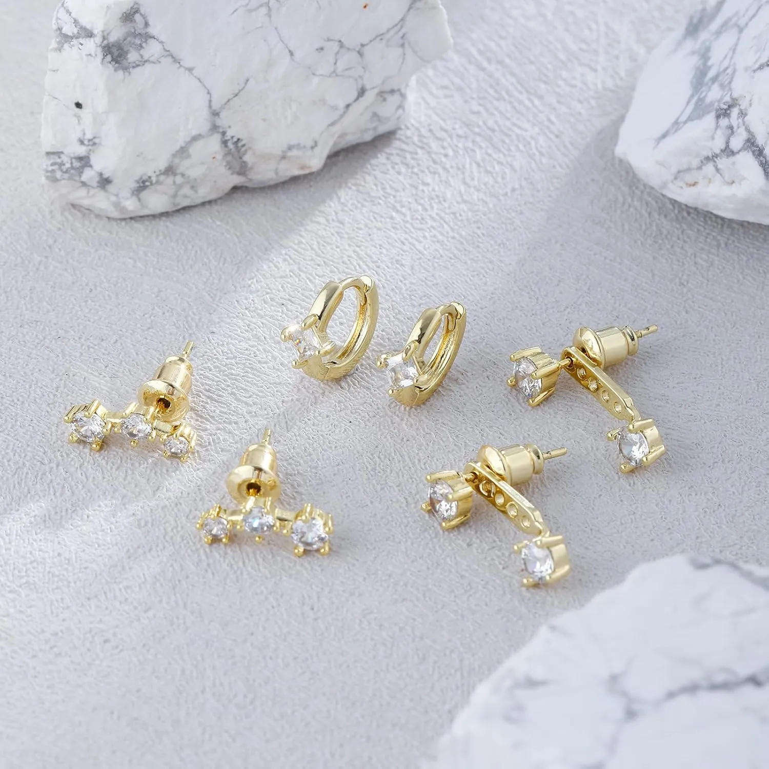 Gold Silver Hoop Earrings for Women Hypoallergenic Trendy Stud Earrings Small Dangle Huggie Hoop Earrings for Women Jewelry Gifts