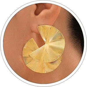 Gold Statement Earrings for Women Chunky Silver Earrings Big Gold Dangle Earrings for Women Vintage Geometri Earrings Chunky Gold Jewelry