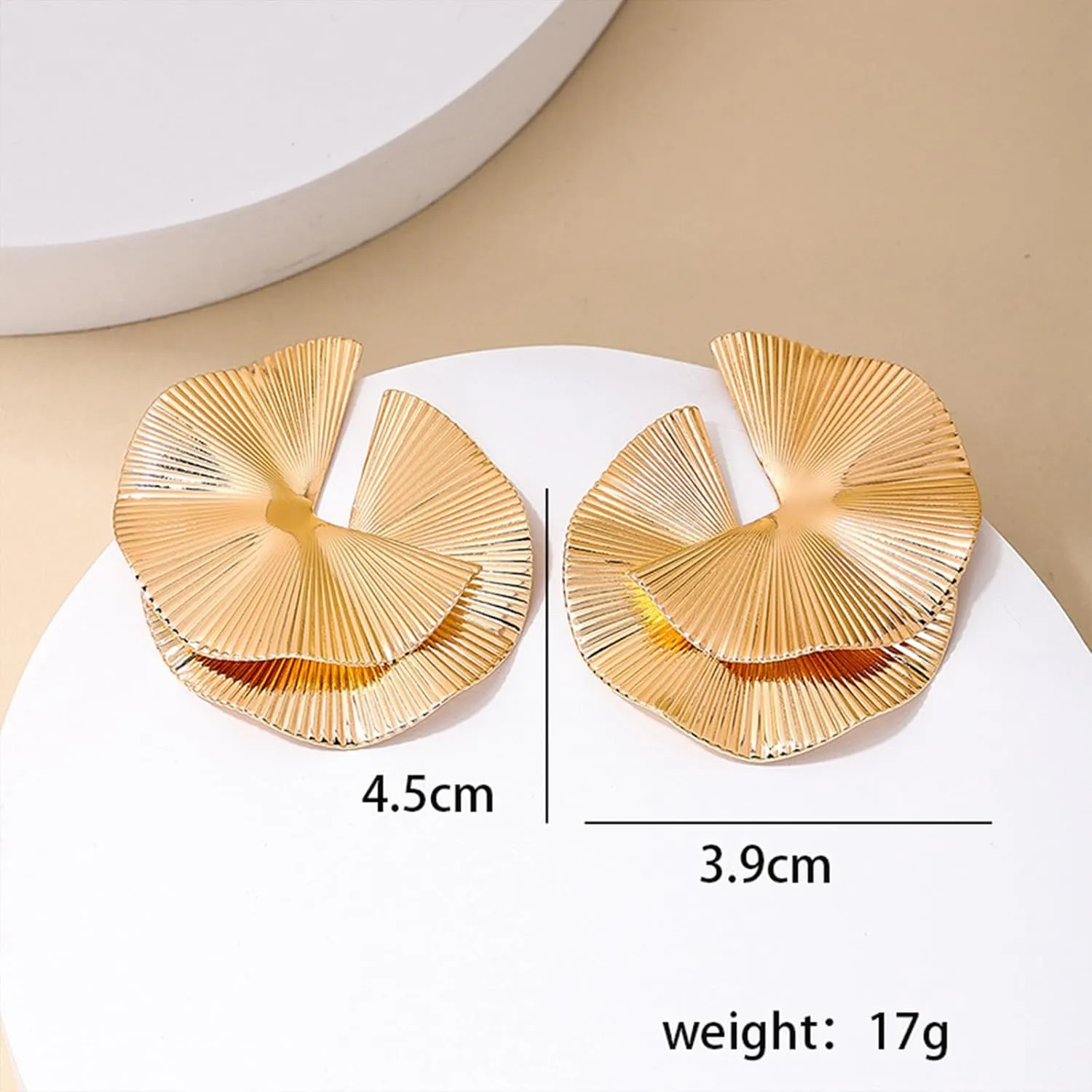 Gold Statement Earrings for Women Chunky Silver Earrings Big Gold Dangle Earrings for Women Vintage Geometri Earrings Chunky Gold Jewelry