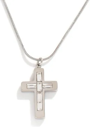 Gold/Silver Cross Necklace for Women Classic Cross Necklace Exquisite Diamond Inlaid Cross Pendant Necklace Fashionable Small Cross Necklace For Women Is An Energy Belief Jewelry