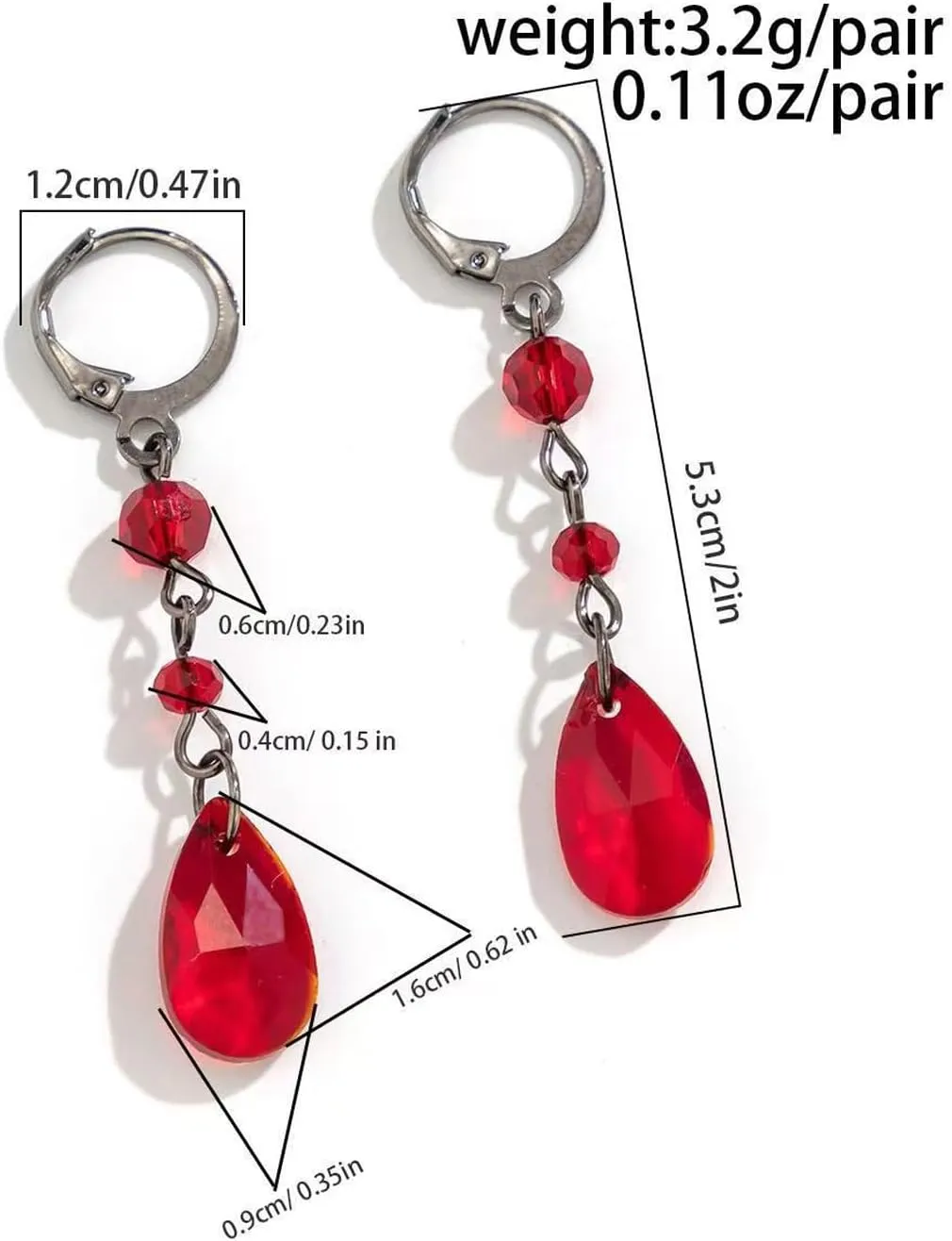 Gothic Halloween Earrings for Women Vintage Gothic Blood Drop Tassel Earring Punk Style Dark Tear Drop Earring Halloween Vampire Earrings Trendy Jewelry for Women