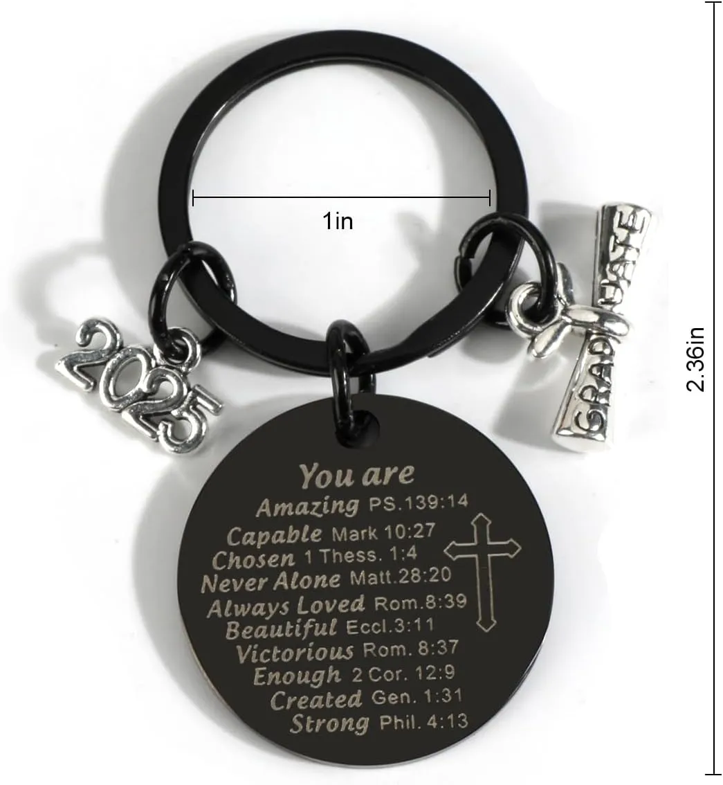 Graduation Keychain,2025 Graduation Gifts for Him Her Women Men,2025 Keychain for Graduates