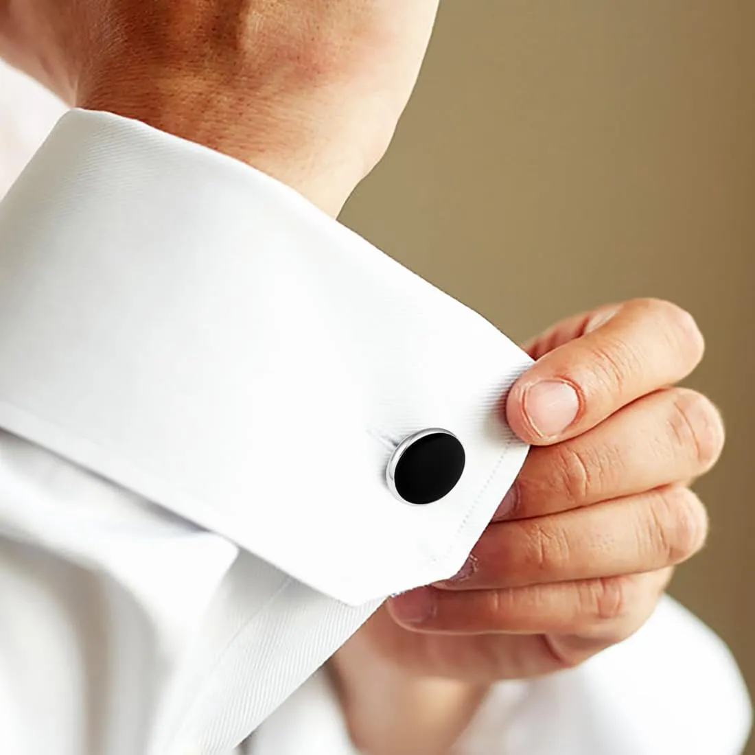 GWD Mens Cufflinks Stainless Steel Tuxedo Shirt Studs Set with Gift Box Silver Black Gold Cuff link Jewelry Gift Wedding Business