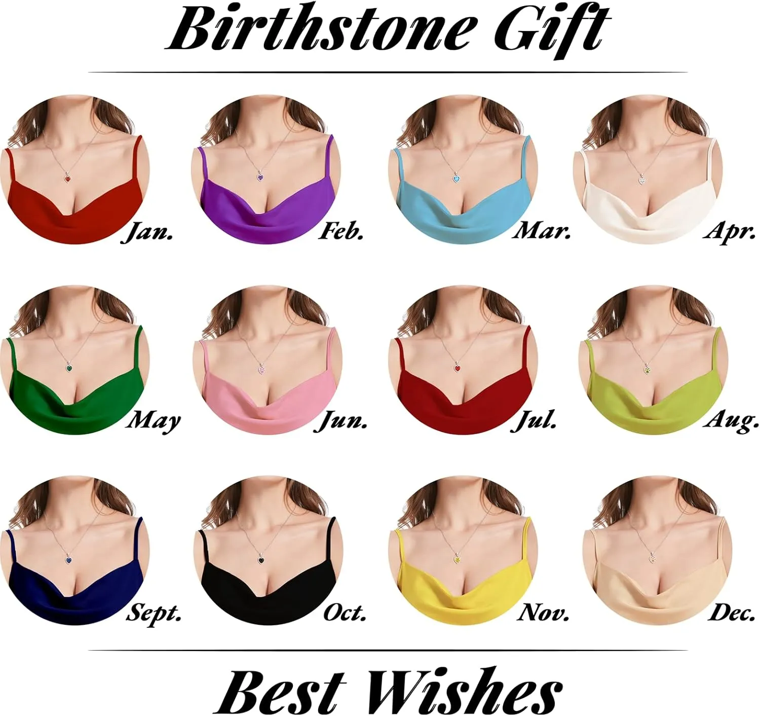 GZWHD Love Heart Pendant Necklaces for Women Girls Cubic Zirconia Birthstone Gift Valentine's Day/Mother's Day/Christmas/Anniversary/Birthday Gift for Mother/Wife/Friend/Daughter/Lover Wedding/Prom/Party Necklace Pendant