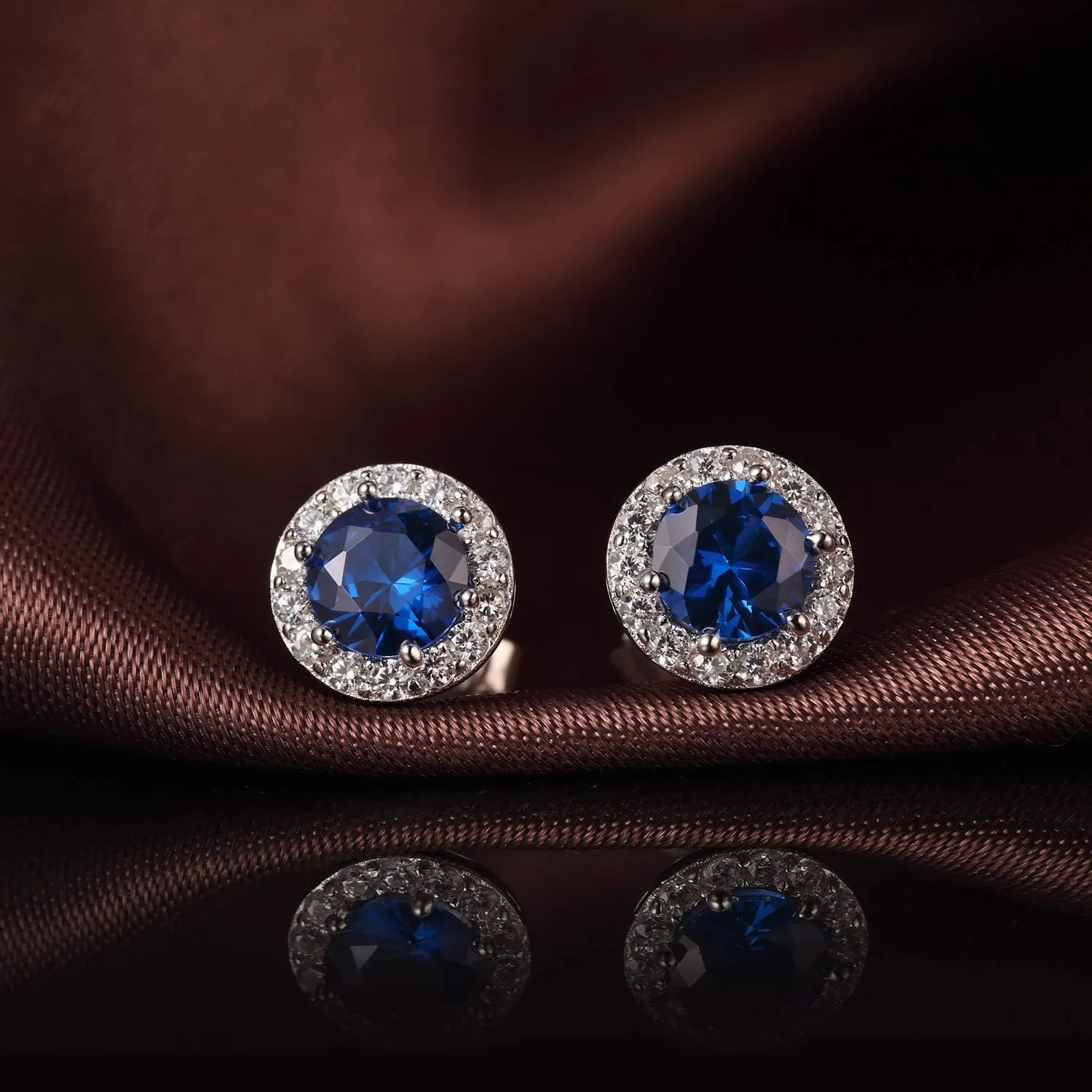 Halo Stud Earrings 925 Sterling Silver Halo Diamond Earrings for Women Cubic Zirconia Stud Earrings Jewelly for Unisex