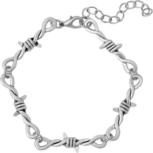 HAQUIL Gothic Punk Gothic Punk Barbed Wire Thorns Chain Bracelet, Hip Hop Rock Cool Adjustable Bangle Jewelry for Women Men