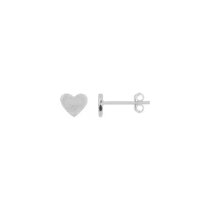 Heart Studs - Silver