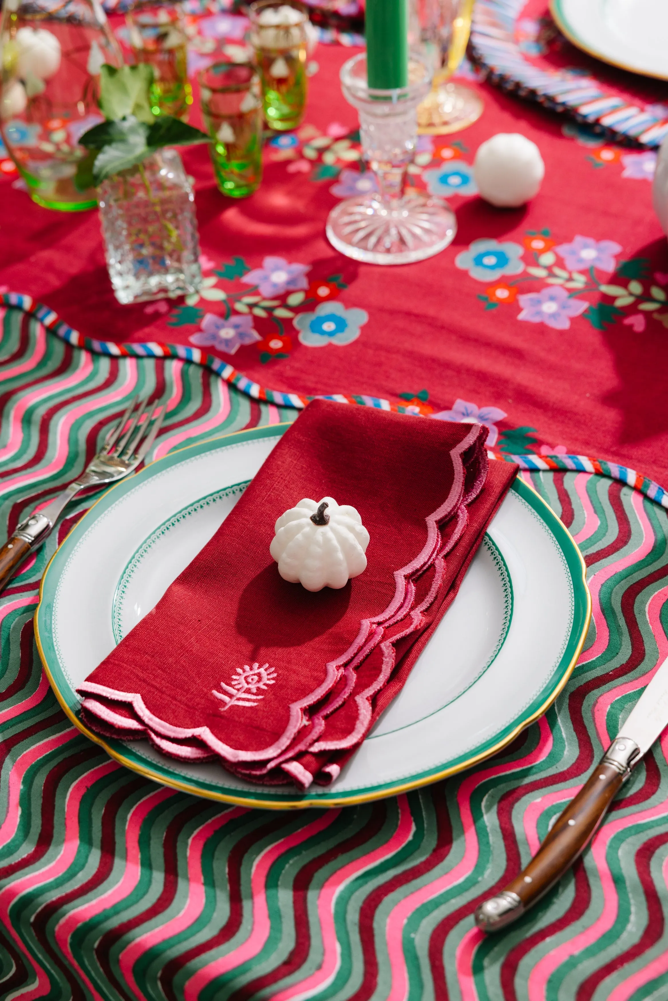 Icon Linen Napkins 4pc Set - Wine/Pink