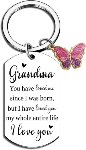 Ikacvb Grandma Keychain Best Grandma Gifts From Grandson Granddaughter Unique Grandmas Birthday Gift Mothers Day Gift Christmas Stuff