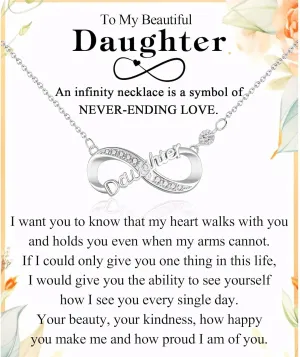 Infinity Mom Grandma Nana Sister Aunt Daughter Auntie Granddaughter Niece Necklace Gifts, Christmas Birthday Valentines Day Mothers Day Easter Graduation Back to School Gifts Stocking Stuffers Presents for Women Girls Her