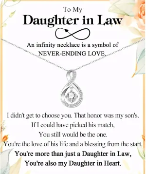 Infinity Necklace - Gifts for Mom, Grandma, Aunt, Sister, Daughter, Mother-in-Law, Boyfriend's Mom - Christmas, Birthday, Mothers Day, Valentines Day, Graduation Present