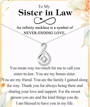 Infinity Necklace - Gifts for Mom, Grandma, Aunt, Sister, Daughter, Mother-in-Law, Boyfriend's Mom - Christmas, Birthday, Mothers Day, Valentines Day, Graduation Present