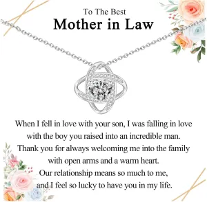 Infinity Necklace Gifts for Mother in Law/ Sister in Law/ Daughter in Law/ Bonus Mom/ Step Mom -Jewerly Present as Christmas Birthday Mothers Day Valentines Day Easter Gift Stocking Stuffers for Women
