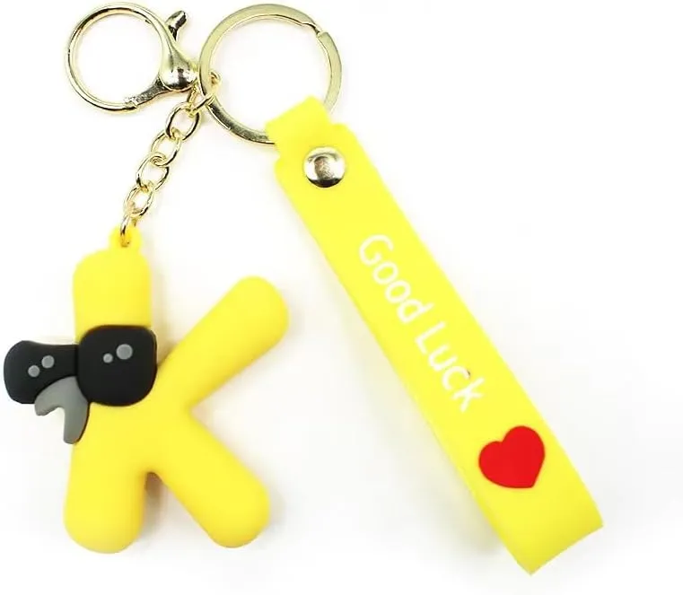 Initial Letter Keychains For Women Men Funny Cute Car Keychain For Wallet Purses Backpack