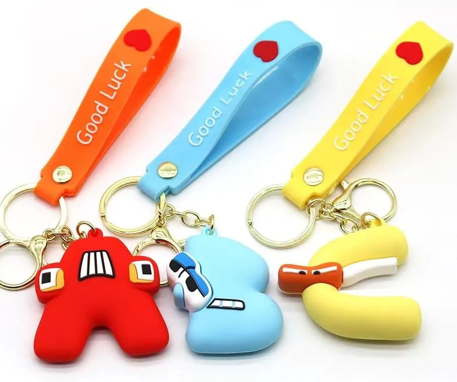 Initial Letter Keychains For Women Men Funny Cute Car Keychain For Wallet Purses Backpack