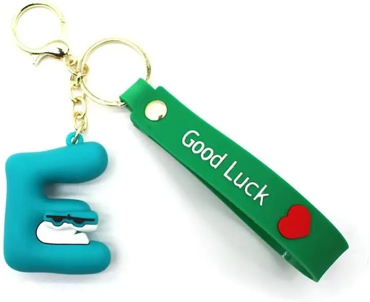 Initial Letter Keychains For Women Men Funny Cute Car Keychain For Wallet Purses Backpack