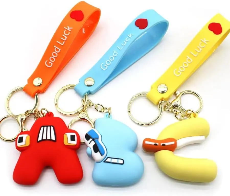 Initial Letter Keychains For Women Men Funny Cute Car Keychain For Wallet Purses Backpack