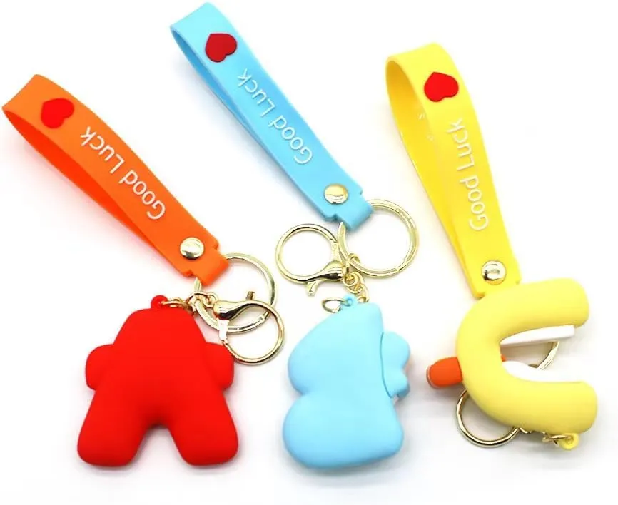 Initial Letter Keychains For Women Men Funny Cute Car Keychain For Wallet Purses Backpack