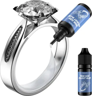 Invisible Ring Size Adjuster for Loose Rings, Ring Adjuster Glue with UV Light, Easy Application & Removal, Innovative Hide Ring Spacer and Ring Guard for Women Men Loose Rings