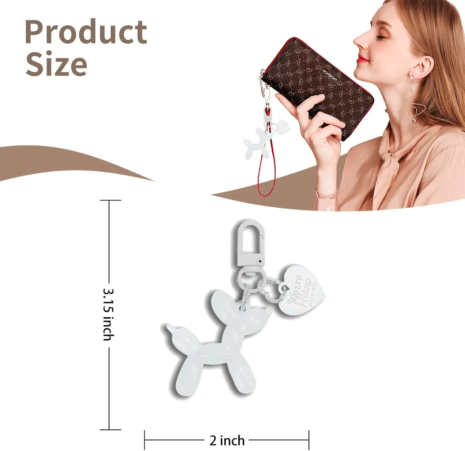 Jelly Balloon Dog Keychains for Women-Girl Key Chain for Handbag Purse Car keys Accessories for Car Keys,2inch