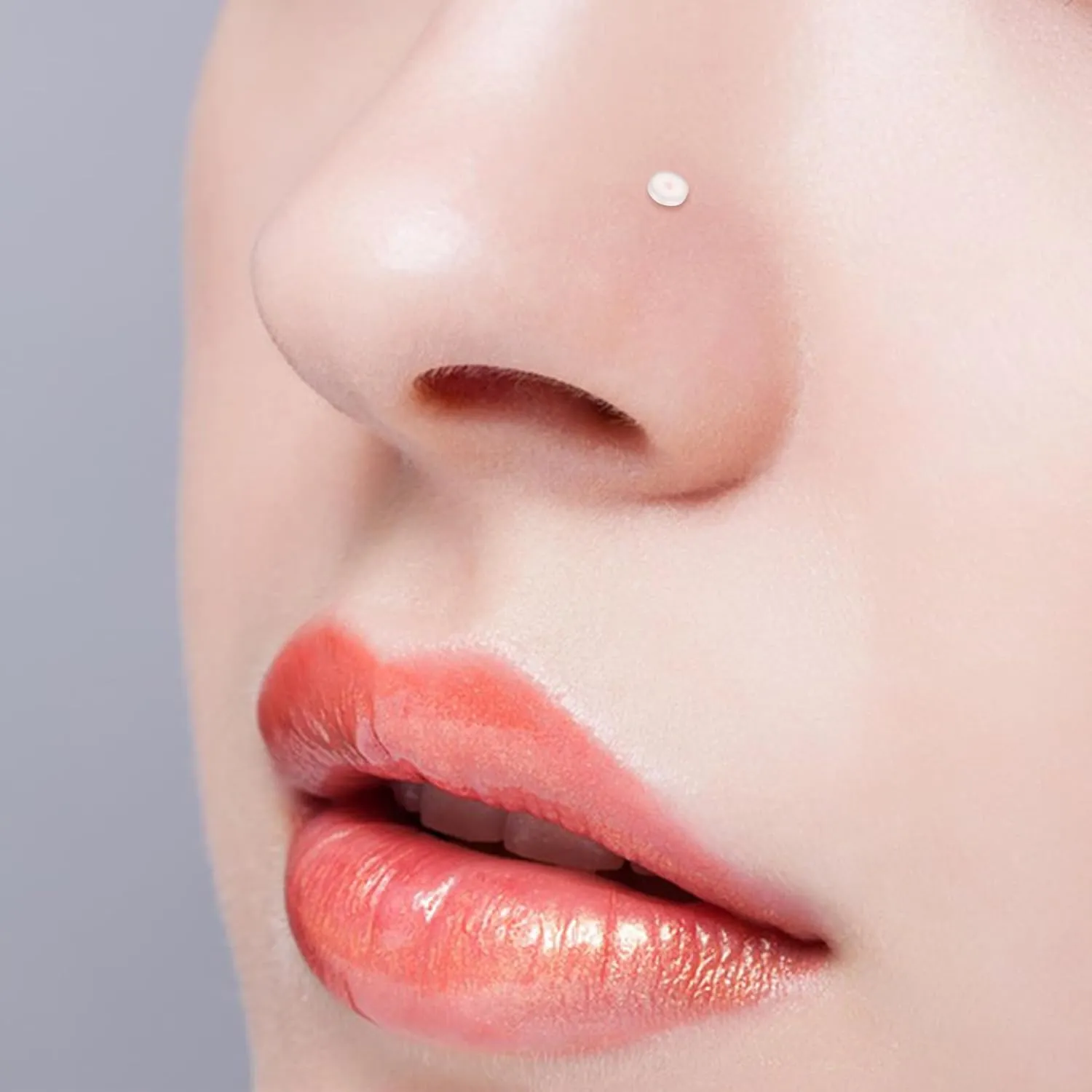 JFORYOU 18-20G Clear Acrylic Nose Ring Bioflex Stud Retainer Nose Piercing Body Jewelry for Men Women