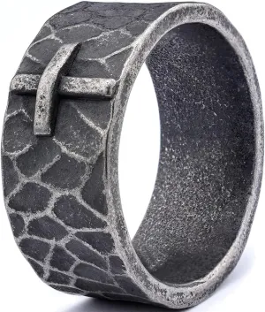 Jude Jewelers 10mm Retro Vintage Stainless Steel Christian Cross Religious Band Style Statement Biker Party Ring