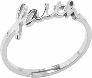 Jude Jewelers Stainless Steel Word Faith Adjustable Size Promise Anniversary Wedding Ring