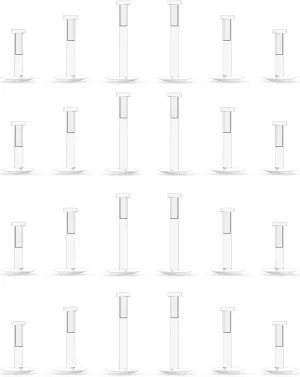 Kridzisw 16G 18G Clear Plastic Push in Lip Labret Medusa Monroe Nose Piercing Retainers for Surgery Sport Work Bioflex Flat Back Tragus Helix Catilage Conch Earrings for Women Men 6mm 8mm 10mm 12mm