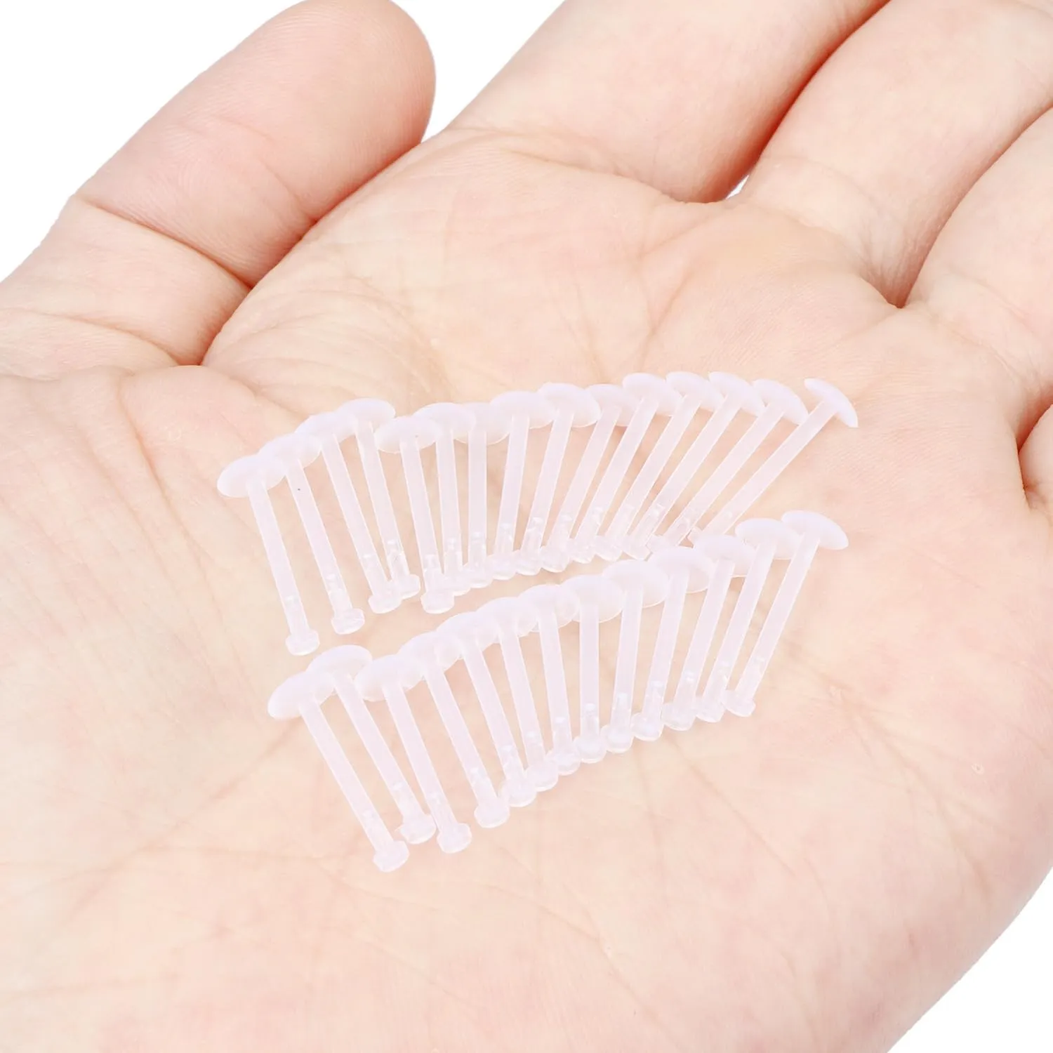 Kridzisw 16G Clear Earrings for Sports Clear Nose Studs Piercing Retainers Flat Push Top 2mm Bioflex Lip Rings Labret Retainer for Women Men 6mm 8mm 10mm 12mm Bar Length