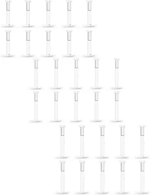 Kridzisw 16G Clear Plastic Push in Lip Labret Medusa Monroe Nose Piercing Retainers for Surgery Sport Work Bioflex Flat Back Tragus Helix Catilage Conch Earrings for Women Men 6mm 8mm 10mm 12mm Bars