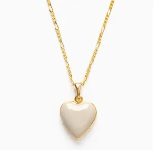Large Enamel Heart Locket