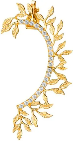 Leaf Elf Cuff Sutd Earring Gold Leaf Wrap Earring Cosplay Flower Leaf Stud Jewelry for Women
