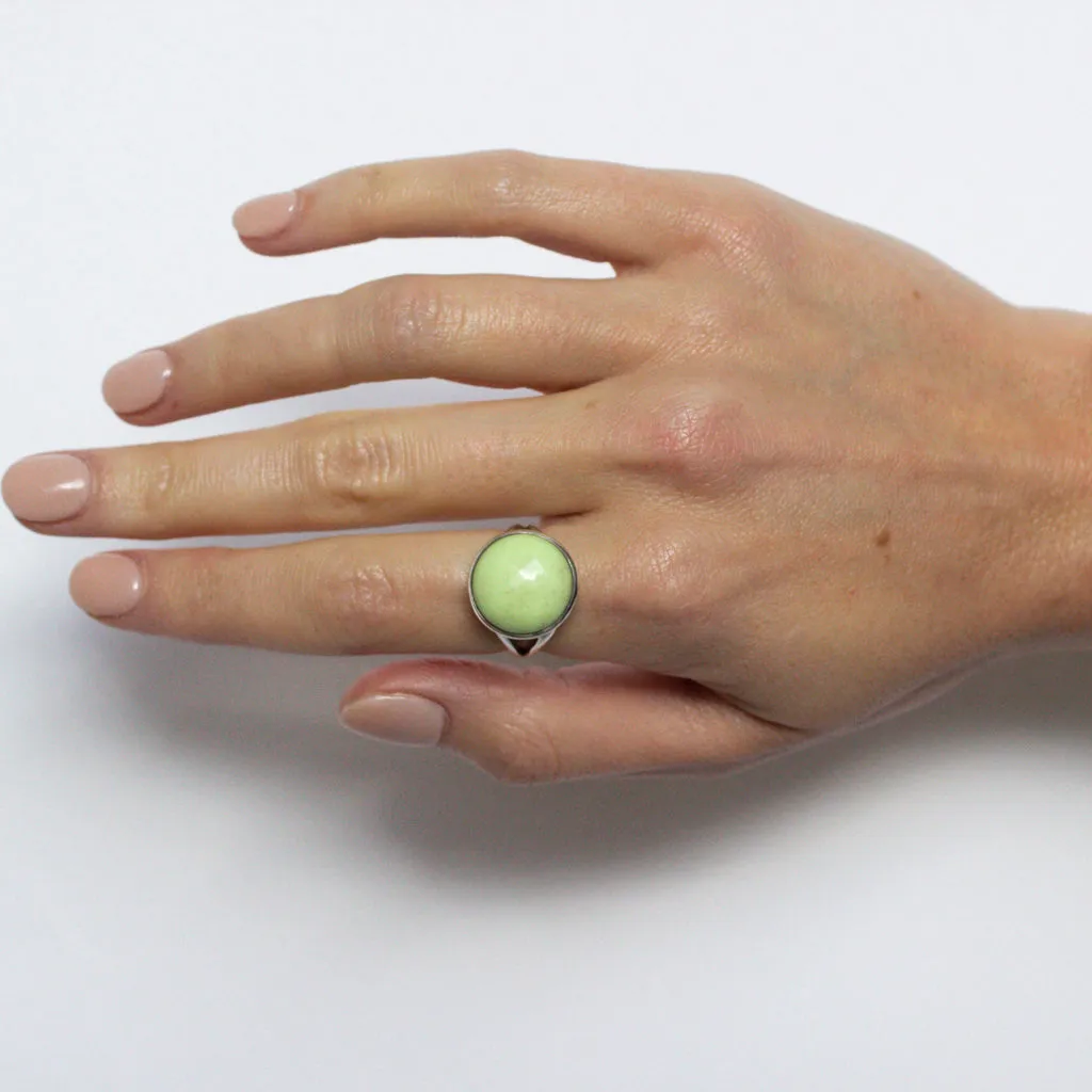 Lemon Chrysoprase Ring