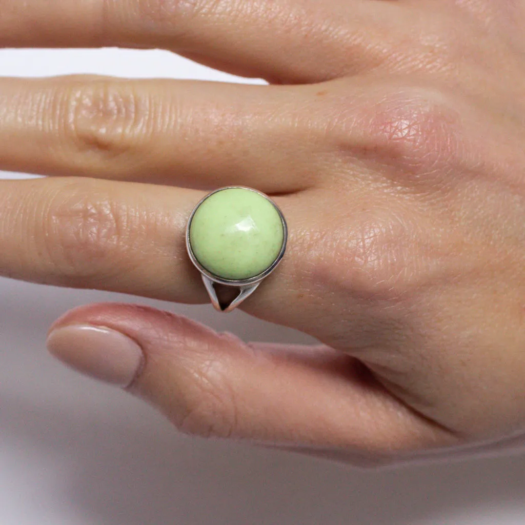 Lemon Chrysoprase Ring