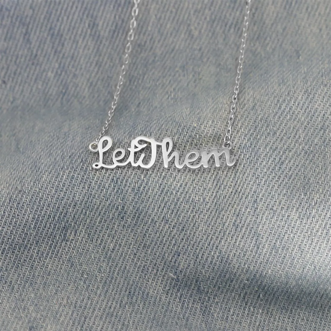 Let Them Necklace Inspirational Jewelry for Women with Sentimental Card Empowered by the Let Them Theory