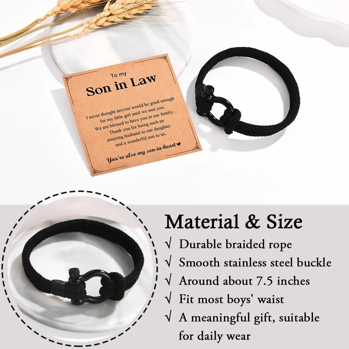 Leyung to My Boys Bracelet Gifts for Son Brother Grandson Nephew Guy Friends, Valentines Birthday Graduation Day Christmas Easter Gifts for Teenage Boys Men