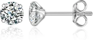 Limerencia G23 Pure Titanium Earrings F136 Implant Grade Titanium Studs 20G Hypoallergenic Round Cubic Zirconia/Princess-Cut/Square/Ball Earrings for Women Men Sensitive Ears