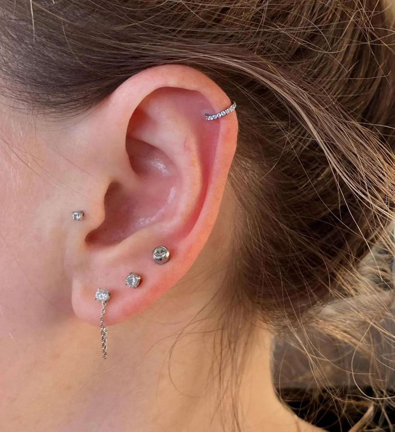 Longita Cartilage Earring Flat Back Cartilage Earrings for Women Silver Gold Helix Piercing Jewelry Tragus Earrings Threadless Flatback Screw Back Earrings 16g 20g Cartilage Hoop Earring