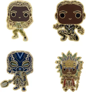 Loungefly Marvel: Black Panther Wakanda Forever - 4 Piece Pin Set, Amazon Exclusive