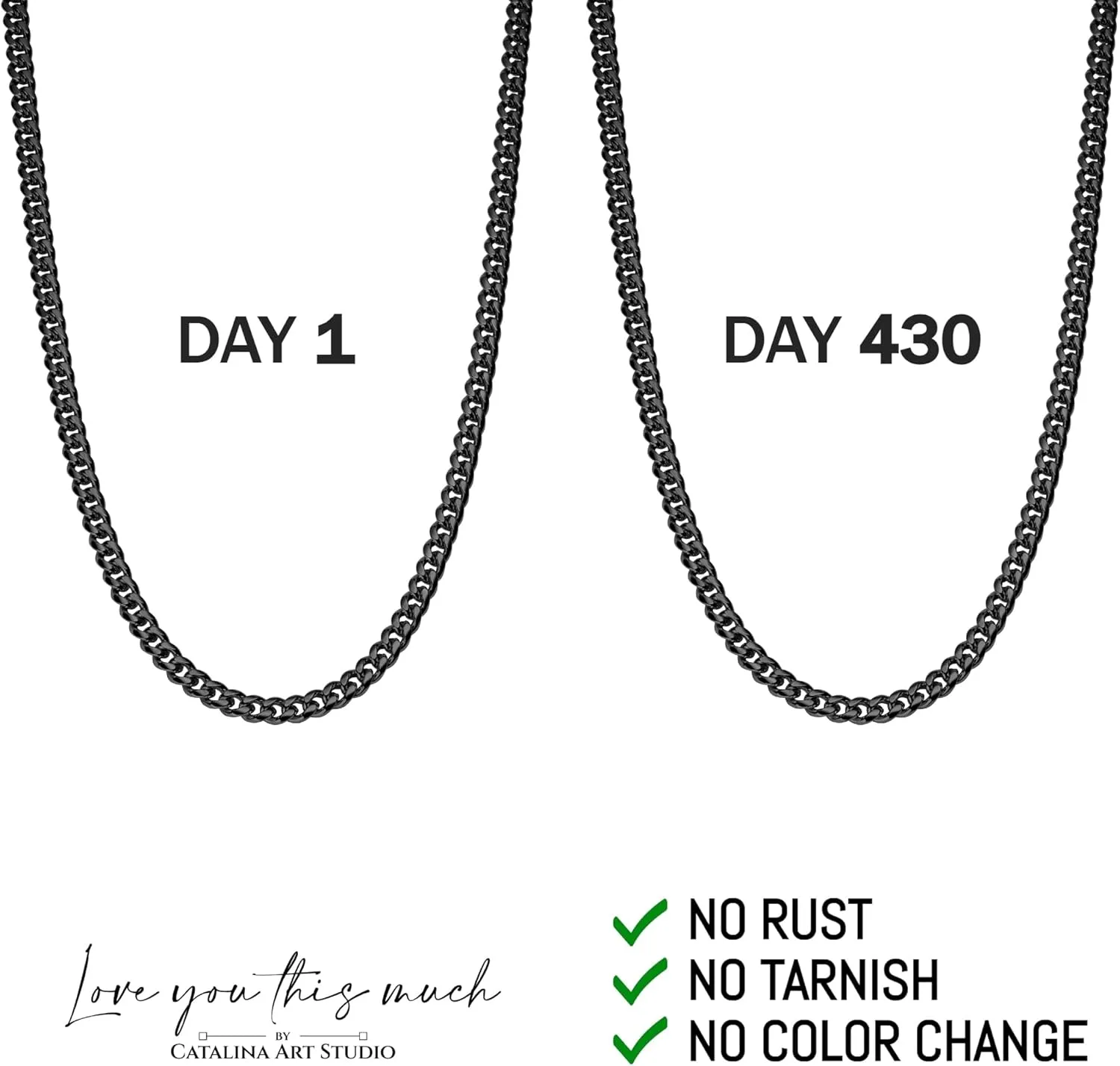 Love You This Much To My Brother - 316L Surgical Steel 7mm Cuban Necklace | Big Brother & Birthday Gift