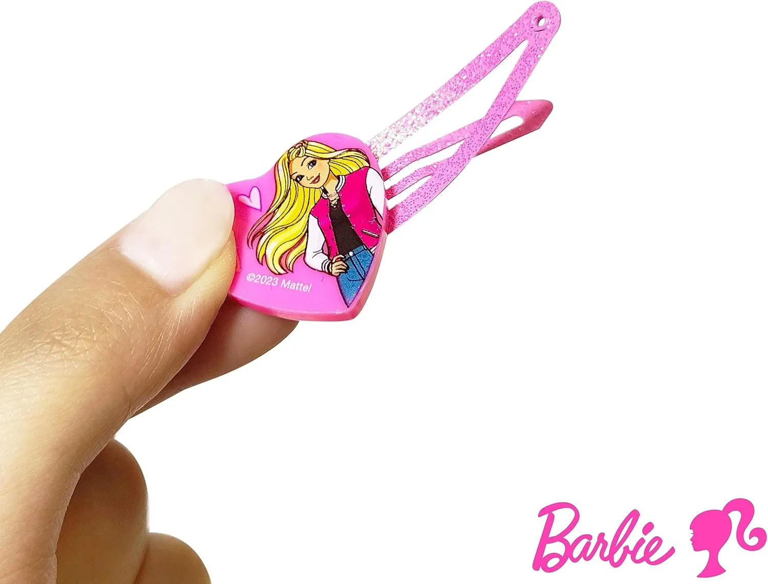 LUV HER Barbie Accessories for Girls 6 Piece Toy Jewelry Box Set with 2 Rings, 2 Bead Bracelets, and Snap Hair Clips Ages 3 