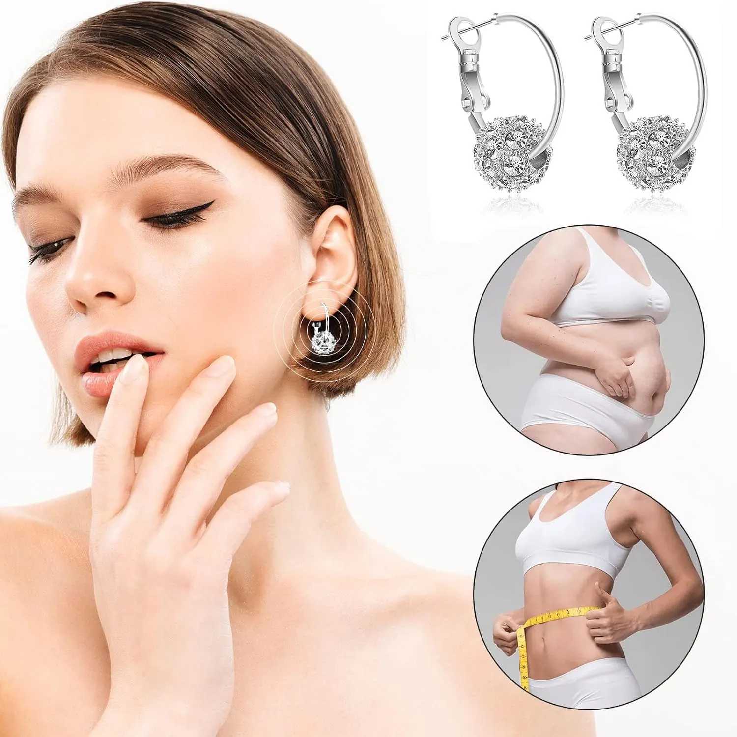 Lymphatic Earrings for Women Lymphatic Activity Hoop Earrings Lymphatic Germanium Earrings Simple Hypoallergenic Earrings Jewelry Gift for womens