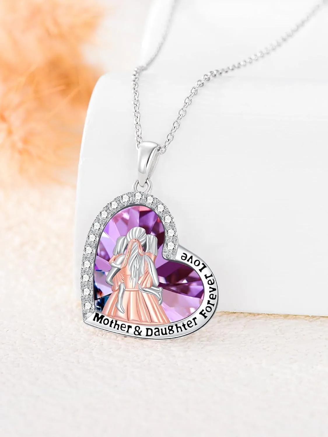 Mama Bear/Mothers Daughter/Mothers 2 Children/3 Children Necklace Matching Mother Daughter Necklace 925 Sterling Silver Mothers Day Necklace Mother Children Jewelry Gifts for New Mom Family Women