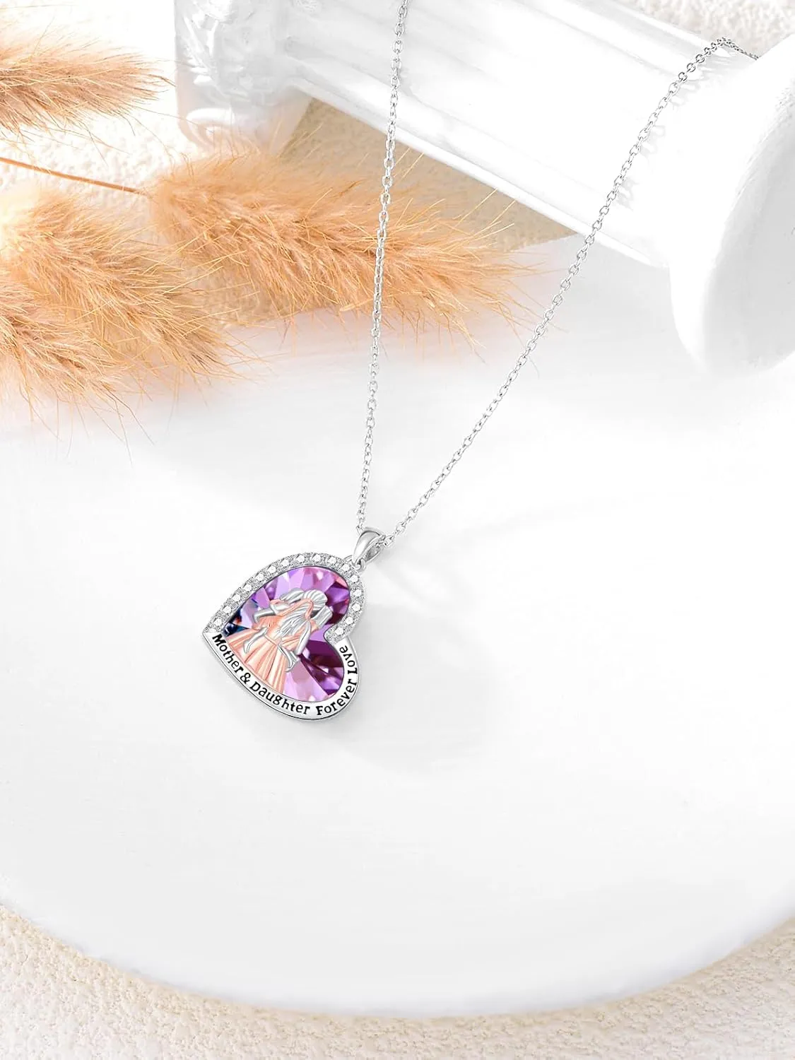 Mama Bear/Mothers Daughter/Mothers 2 Children/3 Children Necklace Matching Mother Daughter Necklace 925 Sterling Silver Mothers Day Necklace Mother Children Jewelry Gifts for New Mom Family Women