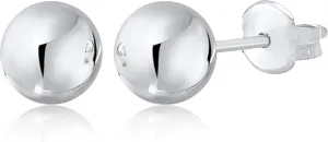 MASSETE Gold Ball Stud Earrings for Women and Girls | 10k, 14k | White Yellow or Rose Gold | 5mm -12mm | Nickel Free