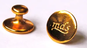 MDS Solid Brass Button Studs -(6 Pack)