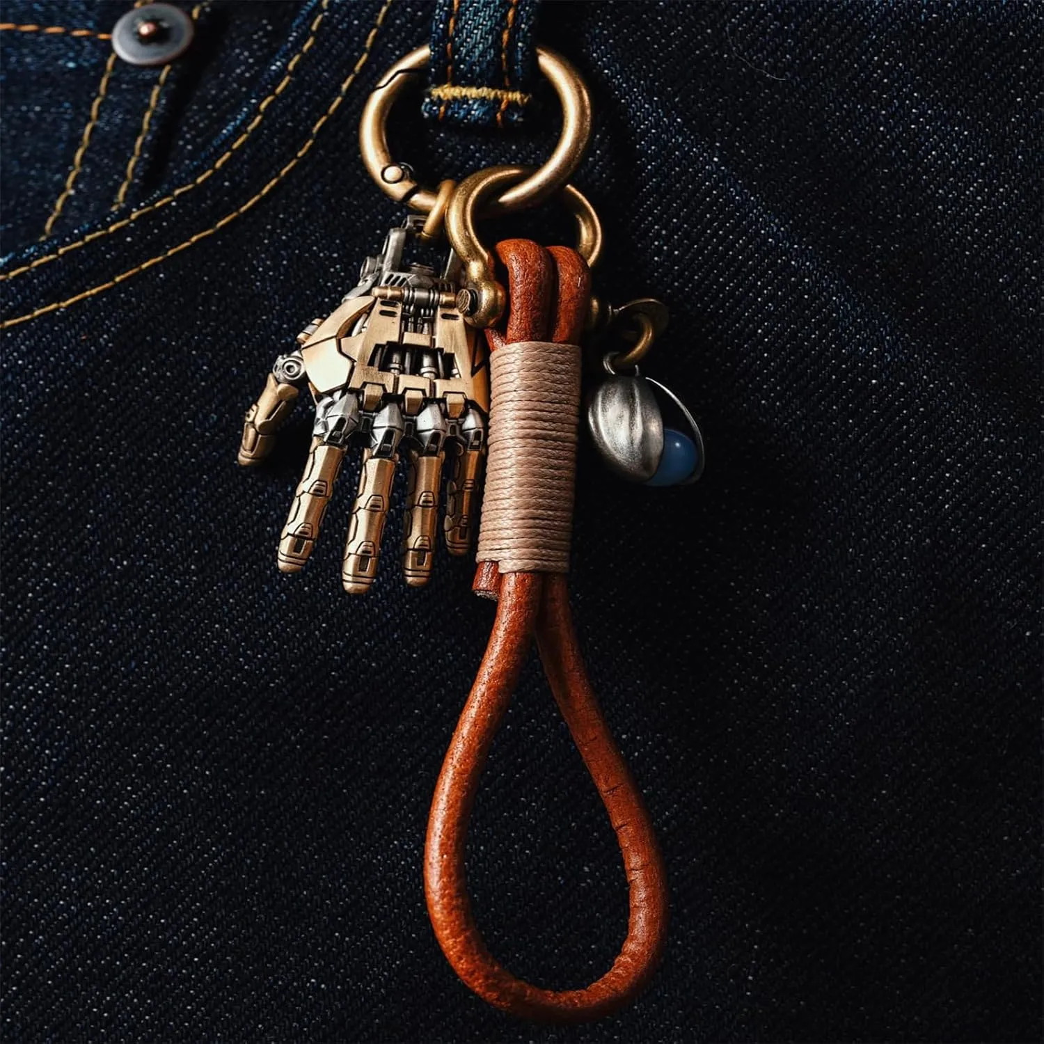 Mechanical Bionic Hand Pendant, Movable Finger Joints Robot Hand Charm Jewelry, Steampunk Mechanical Hands Pendant Necklace, Y2K Lover Gift, for Men Women