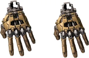 Mechanical Bionic Hand Pendant, Movable Finger Joints Robot Hand Charm Jewelry, Steampunk Mechanical Hands Pendant Necklace, Y2K Lover Gift, for Men Women