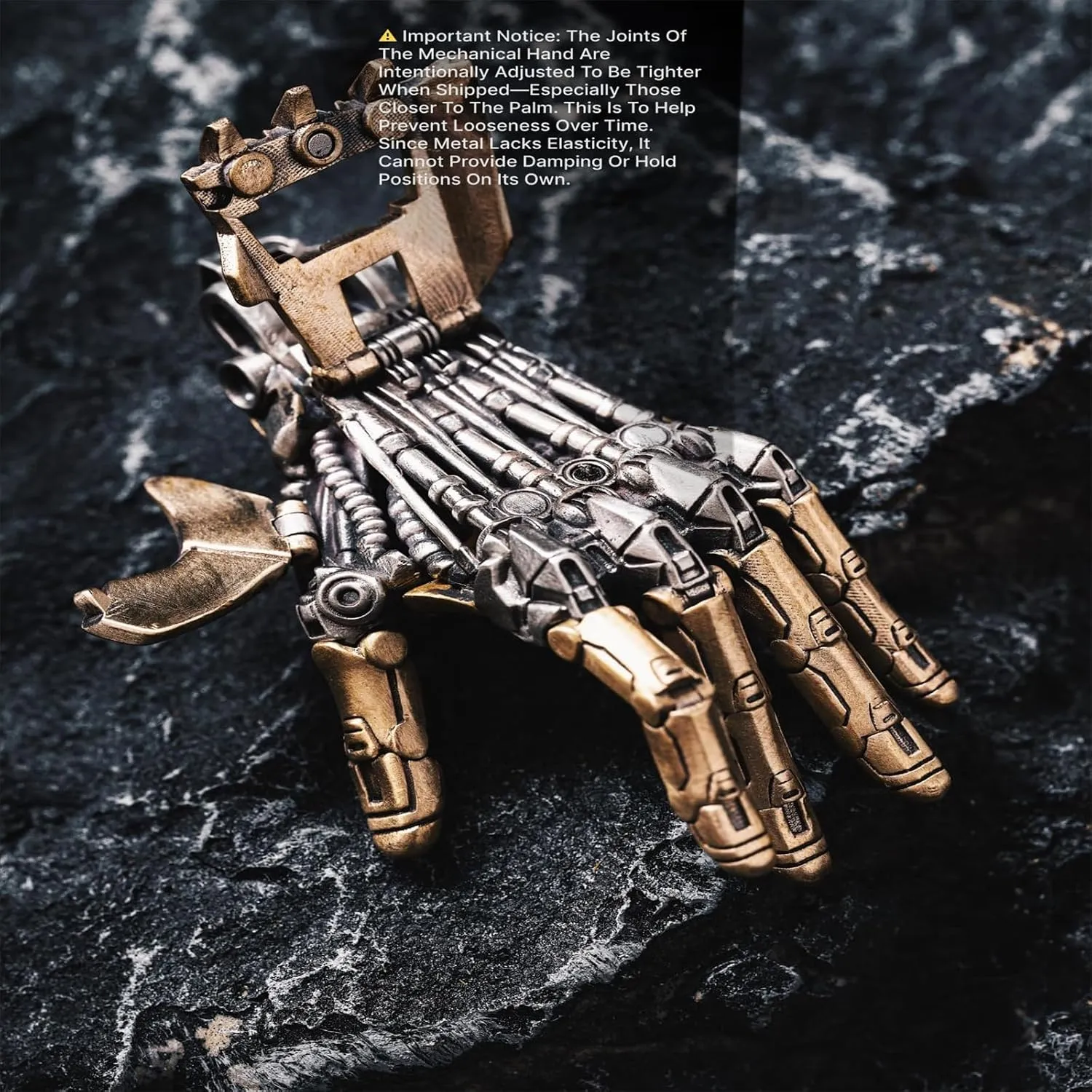 Mechanical Bionic Hand Pendant, Movable Finger Joints Robot Hand Charm Jewelry, Steampunk Mechanical Hands Pendant Necklace, Y2K Lover Gift, for Men Women